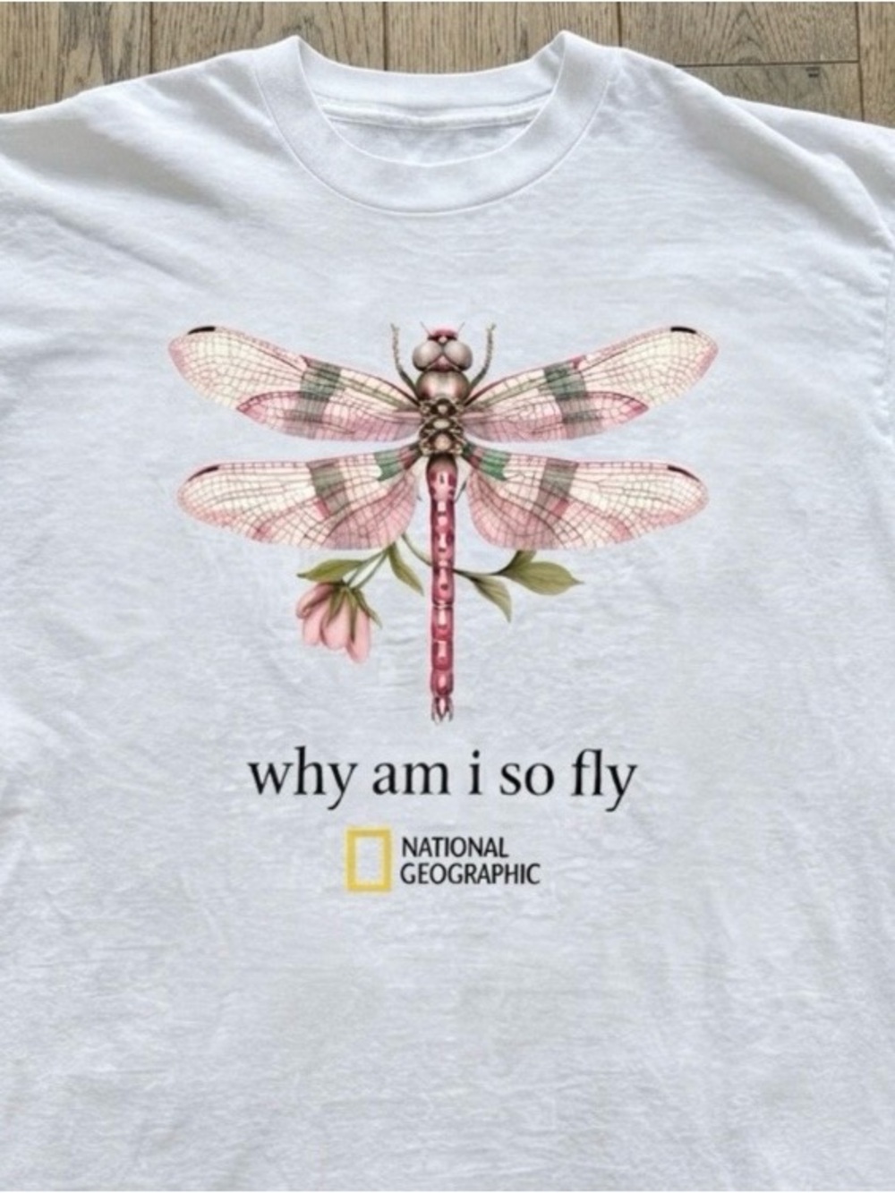 National Geographic Dragonfly Graphic Tee White